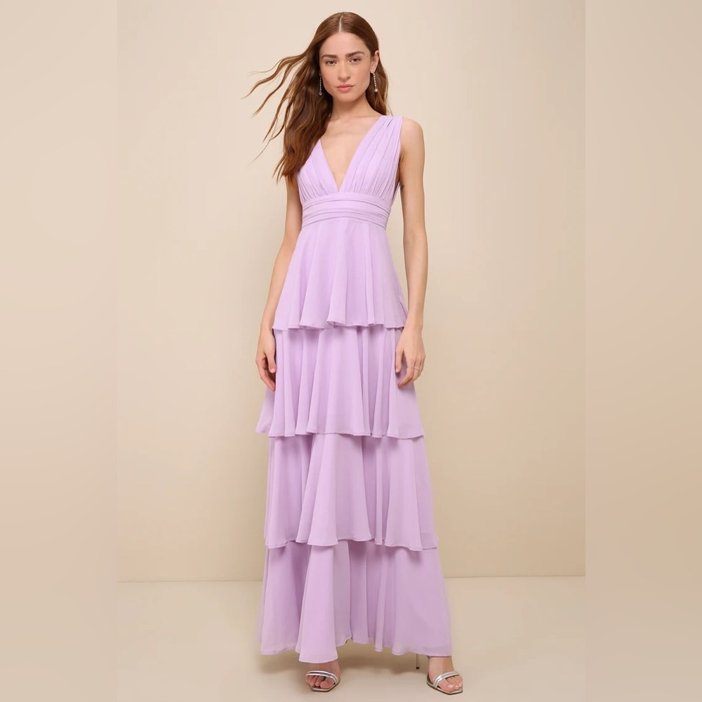 Lulus - Amazing Evening Lavender Tiered Maxi Dress (sold out on lulus.com)
